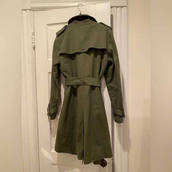 HOBBS LONDON CLASSIC SASKIA TRENCH COAT in OLIVE GREEN - Picture 3 of 3